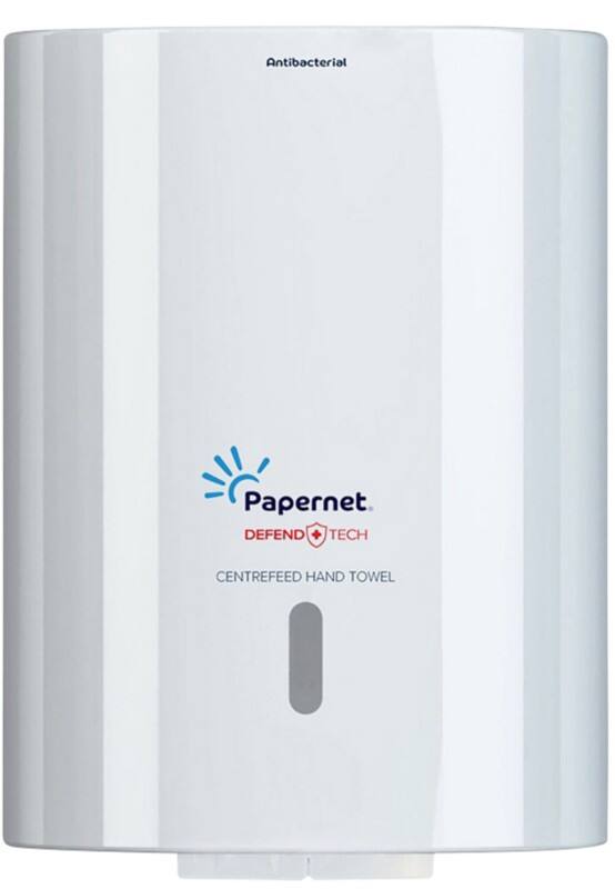 Papernet Defend Tech 416144 Paper Hand Towel Dispenser Plastic Lockable Manual White