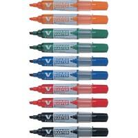 Pilot V-Board Master Whiteboard Marker Assorted Medium Chisel 5.2 mm Pack of 10