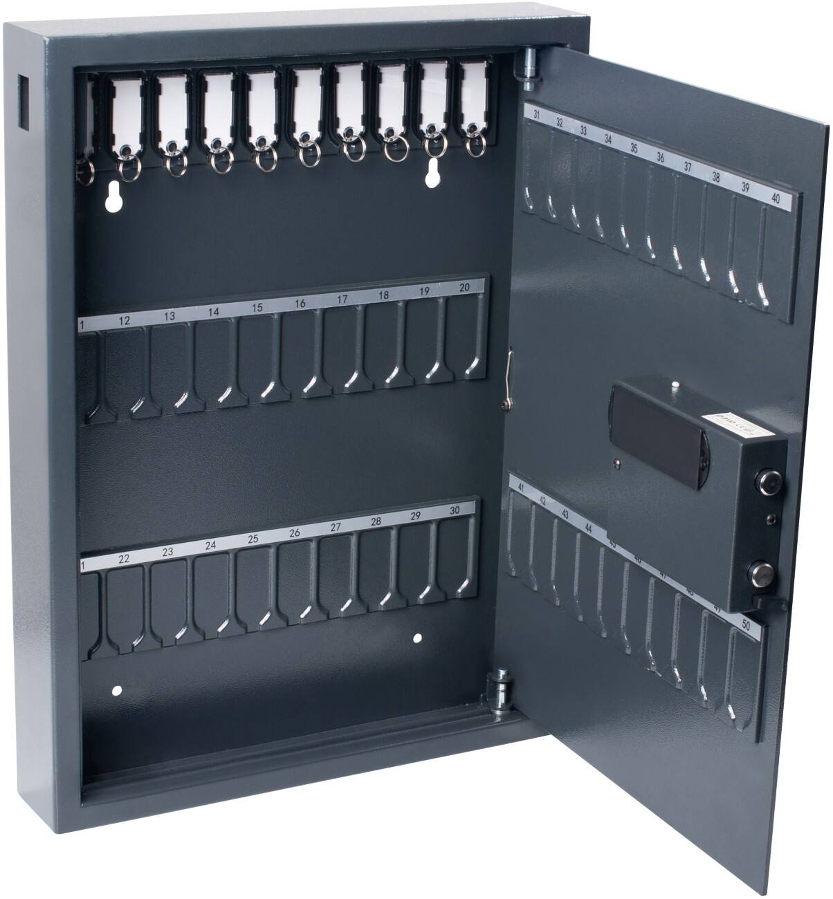 Pavo Magnet Tag Key Cabinet 50 Hooks Combination lock 8013876 Dark Grey