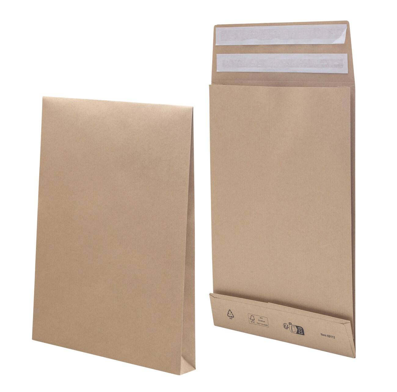 eGreen Mailing Bag Brown Plain 110 gsm Easy Open Pack of 250