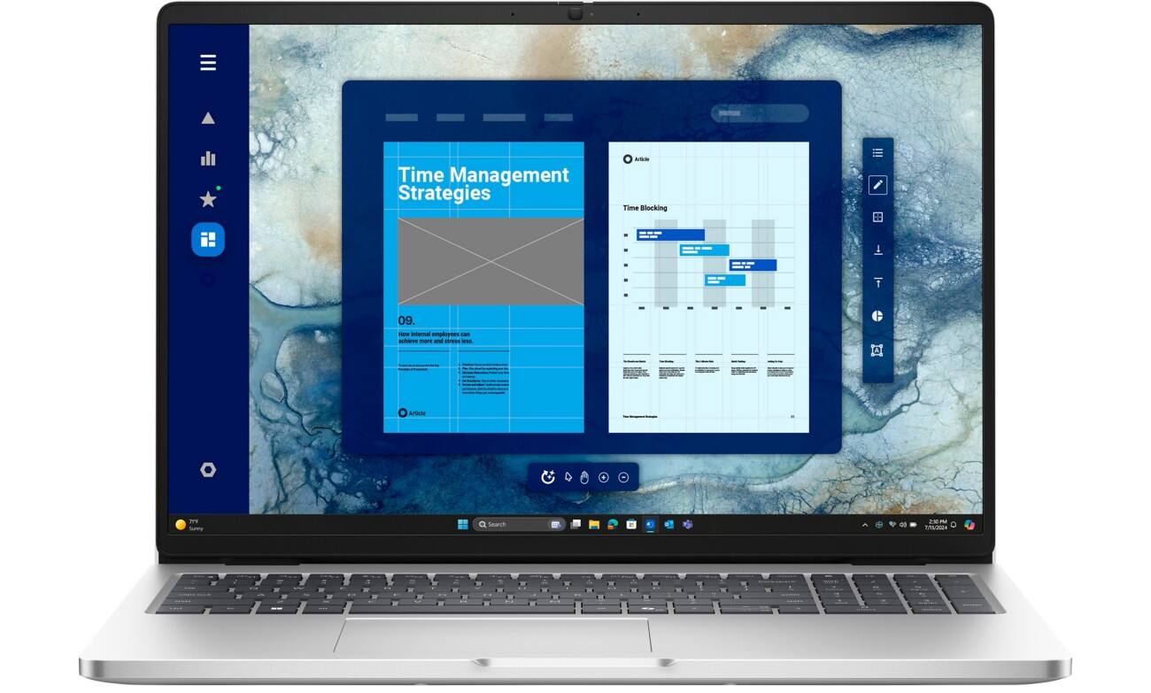 DELL Pro 16 16 inch Laptop Intel Core Ultra 7 265U 16GB 512GB SSD Full HD+ Windows 11 Pro Platinum PC16250