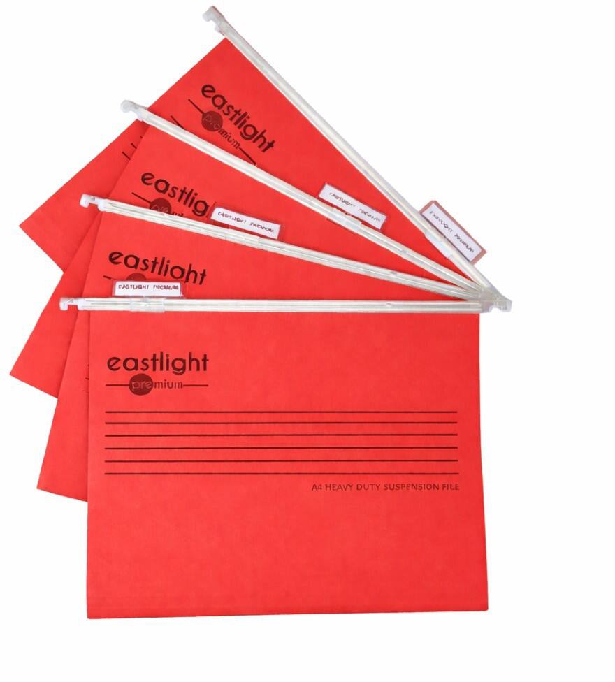 Eastlight Suspension File A4 15 mm 220 gsm Red Pack of 25