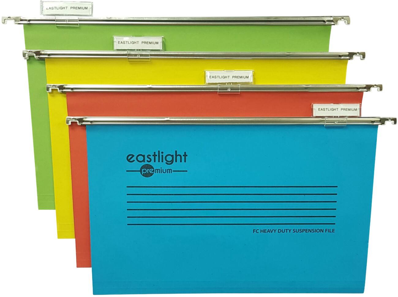 Eastlight Suspension File Foolscap 15 mm 220 gsm Assorted Pack of 50