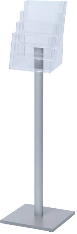 SHOWDOWN A4 Brochure Stand Silver MB4C230 330 (W) x 330 (D) x 1,115 (H) mm