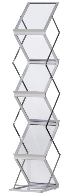 SHOWDOWN Brochure Stand Silver BHZZA 280 (W) x 350 (D) x 1,430 (H) mm
