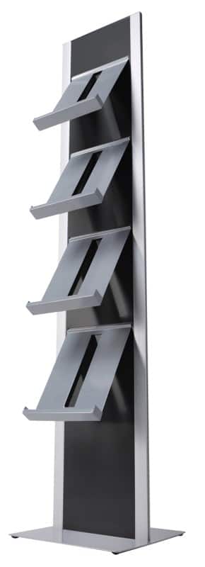 SHOWDOWN Brochure Stand Black BRTBL4S 417 (W) x 370 (D) x 1,674 (H) mm