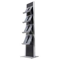 SHOWDOWN Brochure Stand Black 417 x 370 x 1,674 mm