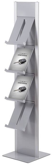 SHOWDOWN Brochure Stand Silver BRT4S 370 (W) x 417 (D) x 1,665 (H) mm BRT4S