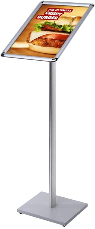 SHOWDOWN Display Stand A4 Aluminium, Steel Silver