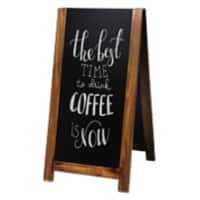 SHOWDOWN Natura Pavement Sign Freestanding Wood Light Brown Weatherproof