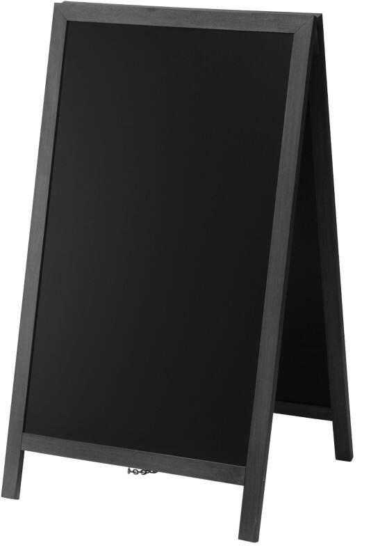 SHOWDOWN Natura Pavement Sign Freestanding Wood Black ZPCHBBL68x120