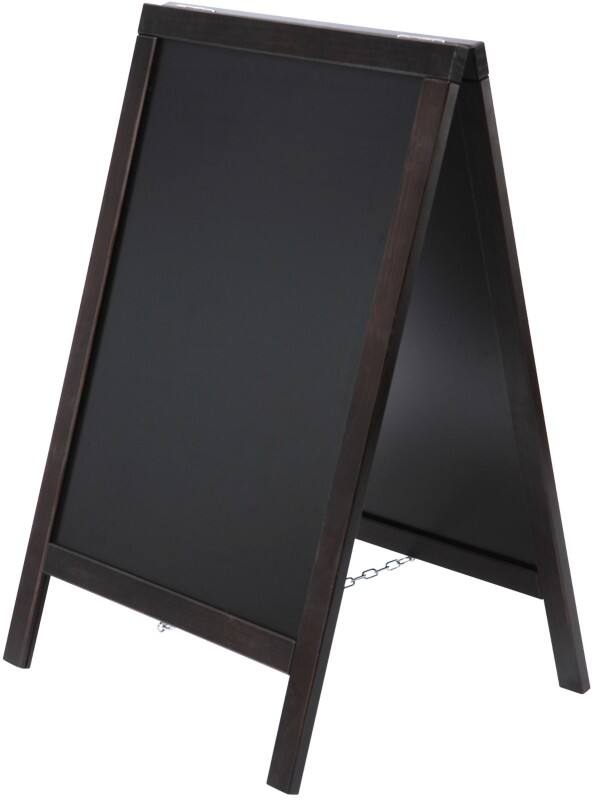 SHOWDOWN Natura Pavement Sign Freestanding Wood Dark Brown