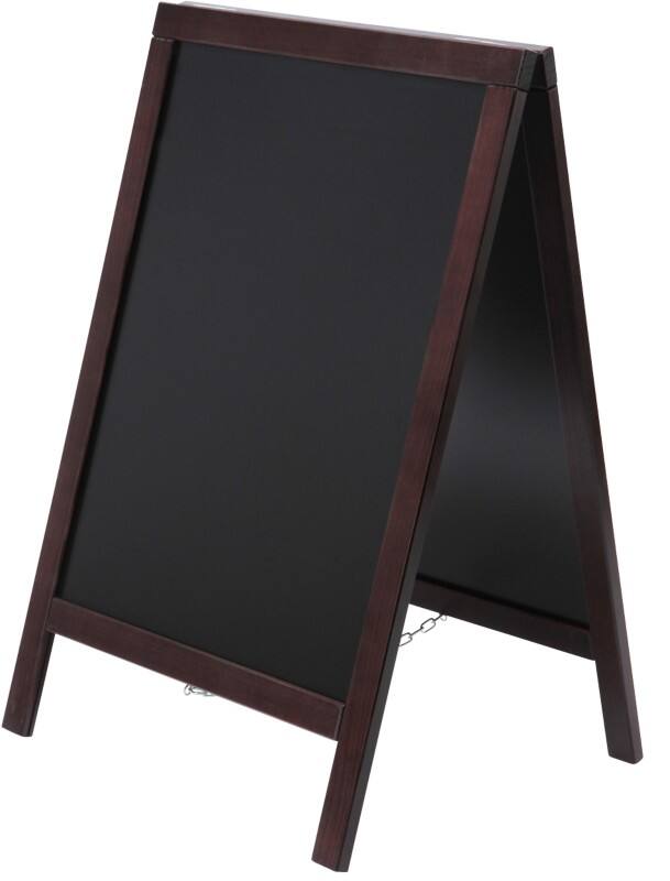 SHOWDOWN Natura Pavement Sign Freestanding Wood Dark Brown