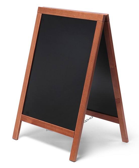 SHOWDOWN Natura Pavement Sign Freestanding Wood Light Brown