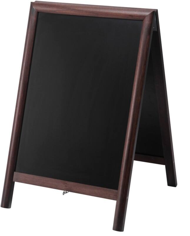 SHOWDOWN Natura Pavement Sign Freestanding Wood Dark Brown