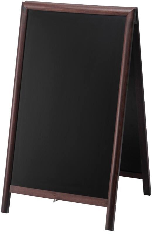 SHOWDOWN Natura Pavement Sign Freestanding Wood Dark Brown