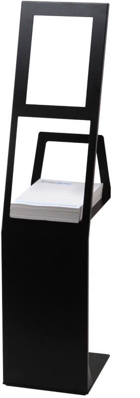 SHOWDOWN Brochure Stand Aluminium, Steel Black CSA4C9005