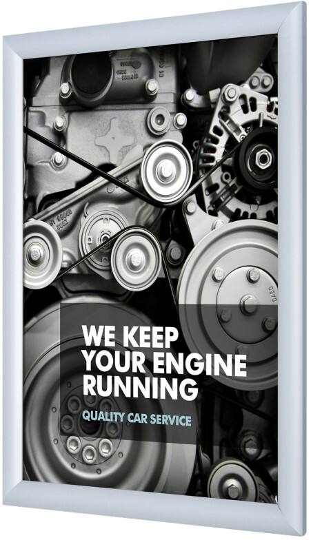 SHOWDOWN A3 Snap Frame Hanging Silver Aluminium KRA3G25 32.8 (W) x 1.1 (D) x 45.1 (H) cm KRA3G25