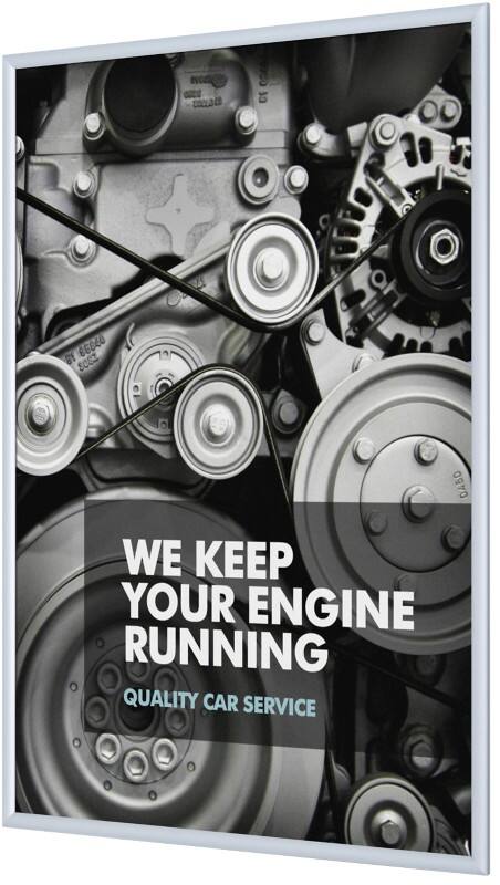 SHOWDOWN B1 Fireproof A4 Snap Frame Hanging Silver Aluminium KRA4G25B1 24.1 (W) x 1.1 (D) x 32.8 (H) cm KRA4G25B1