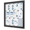 SHOWDOWN Lockable Notice Board Magnetic 102.5 (W) x 106.7 (H) cm Black 12 x A4