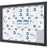 SHOWDOWN Lockable Notice Board Magnetic 146.5 (W) x 106.7 (H) cm Black 18 x A4