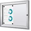 SHOWDOWN Lockable Notice Board Magnetic 52.1 (W) x 38.8 (H) cm Silver 2 x A4