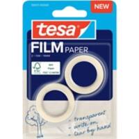 tesa Adhesive Tape tesafilm 59216-00000 Transparent 19 mm (W) x 10 m (L) Paper 10 m Pack of 2