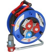 Brennenstuhl Garant Industrial/Construction Site Cable Reel 2x CEE 400V 1x CEE 230V CEE 3-way Blue IP44 30m Blue H07RN-F 5G2.5 DGUV 203-006