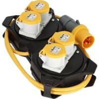 Brennenstuhl Power Station CEE 110V/16A Power Distributor H05VV-F 3G2.5 cable 4-way CEE socket 2m Black