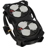 Brennenstuhl Power Station 240V/13A Power Distributor H05VV-F3G1.5 cable 6-way 3m Black