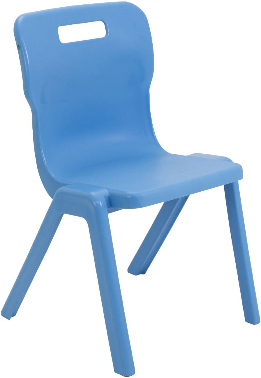 TITAN ONE-PIECE Chair Plastic Without armrest Sky Blue T5-CB 470 x 500 x 115 mm 11-14 years