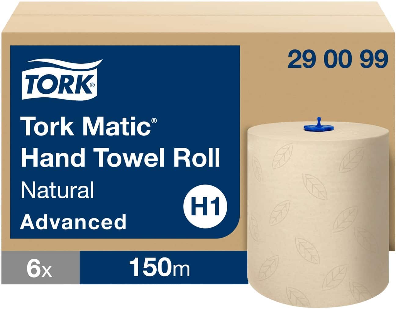 Tork Advanced H1 Paper Hand Towels Beige 2-ply 290099 Pack of 6 rolls of 150 m