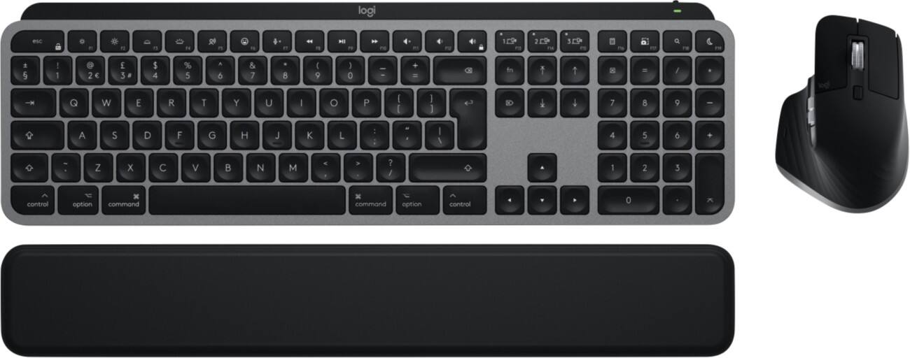Logitech MX Keys S Combo for Mac Wireless Keyboard and Mouse Space Grey