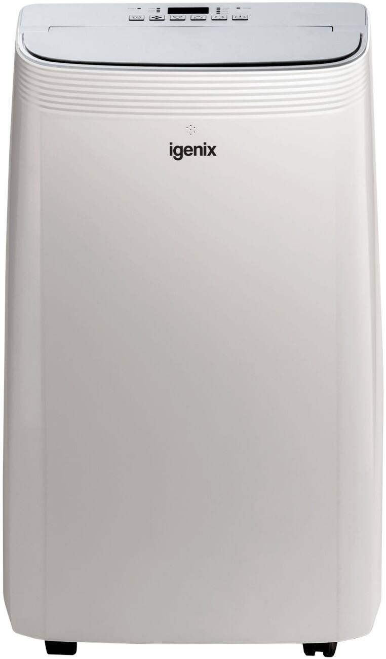 Igenix 9000 BTU 4- in-1 Portable Air Conditioner for Small Rooms Self-evaporating 4-in-1 unit with cooling  heating  fan and dehumidifier