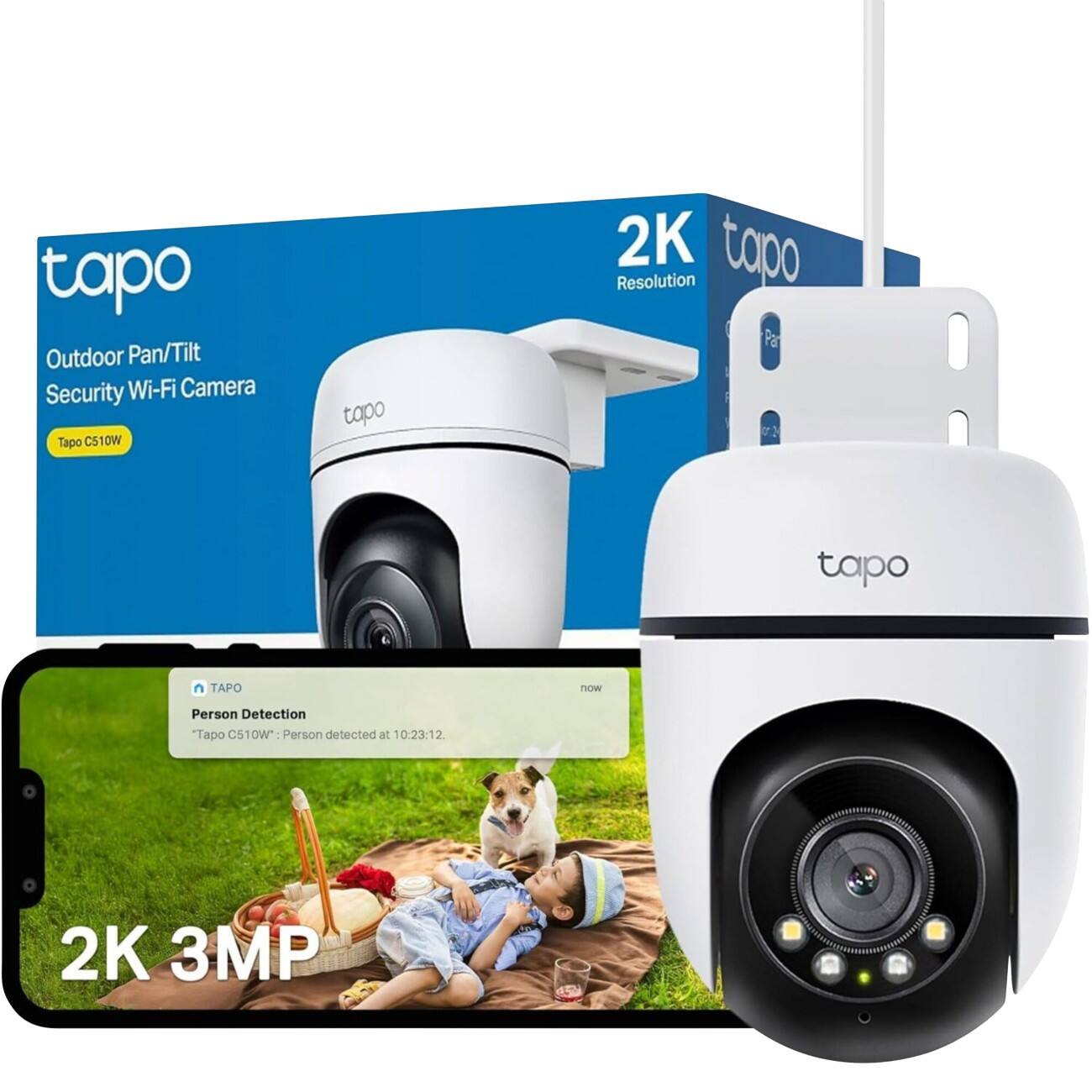 TP-Link Tapo C510W Outdoor Pan Tilt Security Wi-Fi Camera