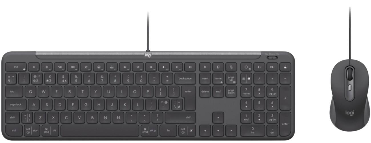 Logitech Signature Slim KB620 Wired Combo Keyboard Set MK620 for Business Graphite