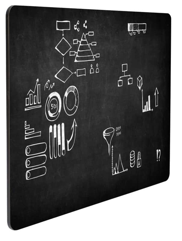 Chalkboard 90 (W) x 1 (D) x 57 (H) cm Black