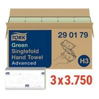 Tork Advanced Hand Towel H3 Green 2 Ply 250 Sheets Pack of 45