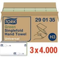 Tork Universal Hand Towel Green 1 Ply 200 Sheets Pack of 60