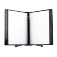 Djois Tarifold Easy Load Display Panel System 10 Panels A4 Desk Standing PP (Polypropylene) Black