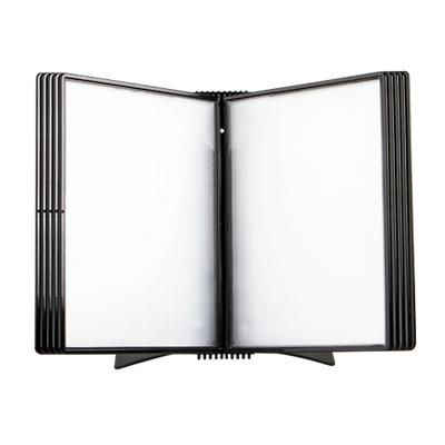 Djois Tarifold Display Panel System 10 Panels A4 Desk Standing Polypropylene Black