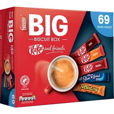 Nestlé The Big Chocolate, Biscuit, Toffee Biscuits Single Wrapped Pack of 69