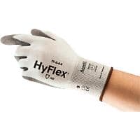 Ansell Hyflex Mechanical Gloves 11-644 PU (Polyurethane) HPPE, Nylon, Spandex Size 7 White 12 Pairs