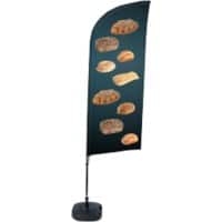 SHOWDOWN Bread Wind shape Beach Flag Base Included 330 x 89 cm Single Sided Aluminium
