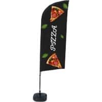 SHOWDOWN Pizza Wind shape Beach Flag 330 x 89 cm Single Aluminium