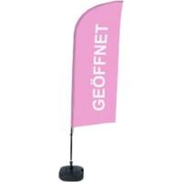 SHOWDOWN Open Wind shape Beach Flag Base Included 330 x 89 cm Single Sided Aluminium