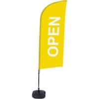SHOWDOWN Open Wind shape Beach Flag Base Included 330 x 89 cm Single Sided Aluminium