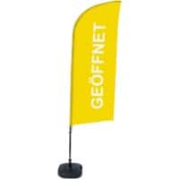 SHOWDOWN Open Wind shape Beach Flag Yellow 330 x 89 cm Single Aluminium