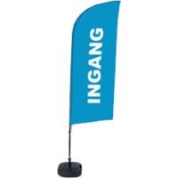 SHOWDOWN Entrance Wind shape Beach Flag Base Included 330 x 89 cm Single Sided Aluminium