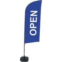 SHOWDOWN Open Wind shape Beach Flag Base Included 330 x 89 cm Single Sided Aluminium